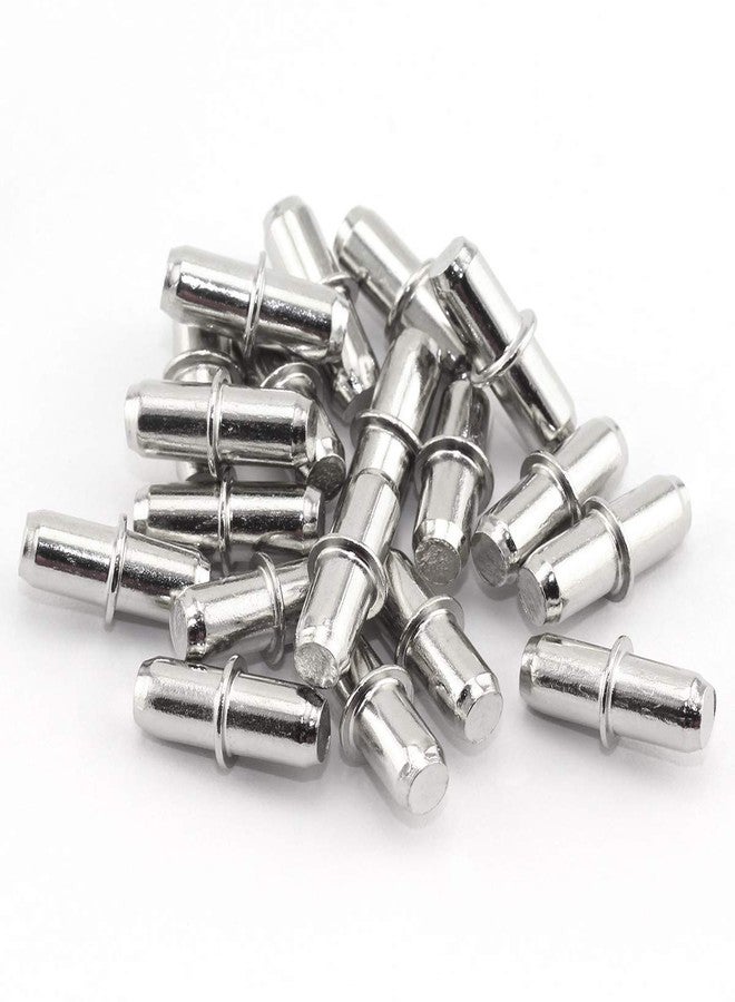 Lind Kitchen 20pcs 5x16mm Shelf Supports Pegs Studs Nickel Plated Finish Adjustable Shelves Bracket Holder Furniture Hardware Cupboard Cabinet Wardrobe Shelf Pins - Image 1